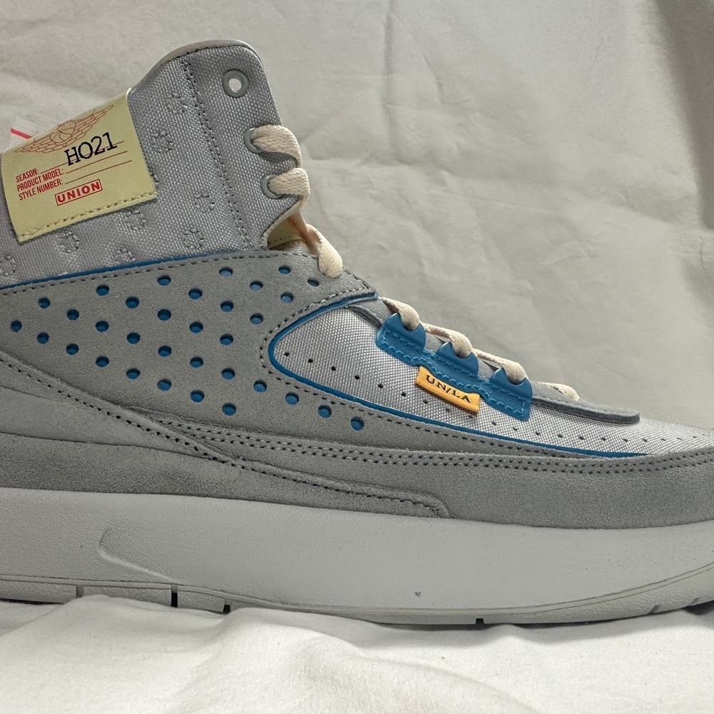 Nike Gray and Blue High-Top Sneakers
